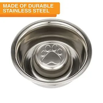 Neater Pet Brands Stainless Steel Slow Feed Bowl for Dogs or Cats - Fits in Neater Feeders and Other Raised Feeders (1 Cup)