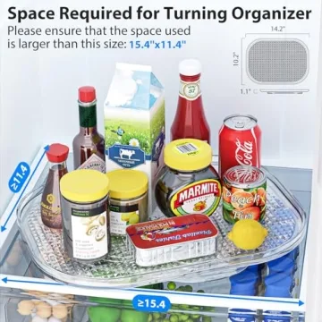 StackHelper Lazy Susan Organizer for Clutter-Free Refrigeration