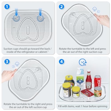 StackHelper Lazy Susan Organizer for Clutter-Free Refrigeration