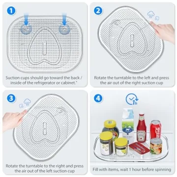 StackHelper Lazy Susan Organizer for Clutter-Free Refrigeration