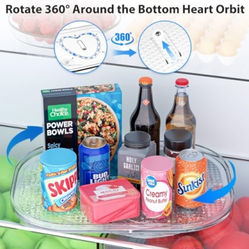 StackHelper Lazy Susan Organizer for Clutter-Free Refrigeration