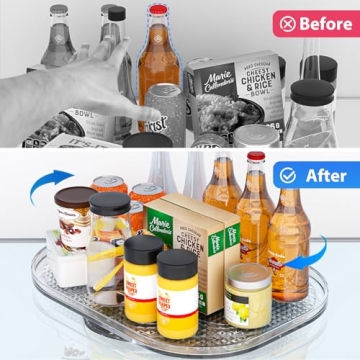 StackHelper Lazy Susan Organizer for Clutter-Free Refrigeration