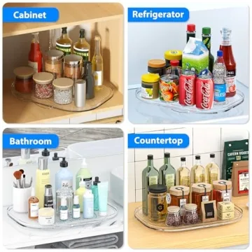 StackHelper Lazy Susan Organizer for Clutter-Free Refrigeration