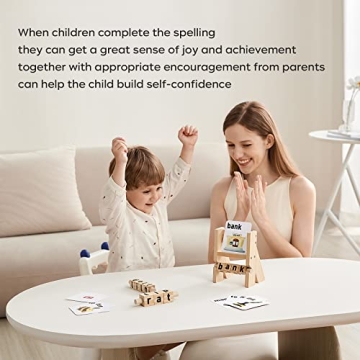 bc babycare Wooden Reading Blocks for Spelling & Learning Fun