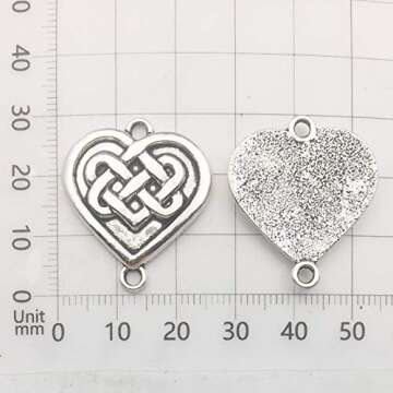 100g (About 50pcs) Craft Supplies Antique Silver Celtic Knot Flower of Life Connector Charms Pendants for Crafting, Jewelry Findings Making Accessory for DIY Necklace Bracelet (M155)
