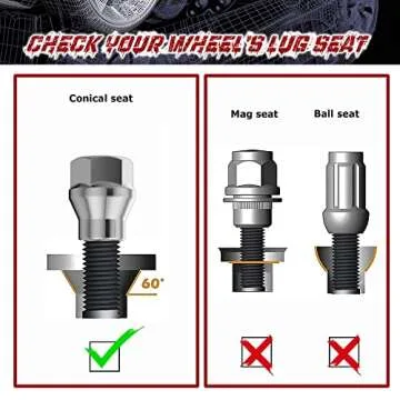 Richeer 24PCS Chrome Aftermarket Lug Nuts for Tacoma