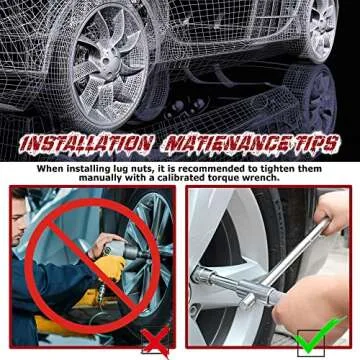 Richeer 24PCS Chrome Aftermarket Lug Nuts for Tacoma