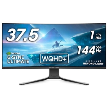 Alienware Ultrawide Curved Gaming Monitor 38 Inch, 144Hz Refresh Rate, 3840 x 1600 WQHD, IPS, NVIDIA...