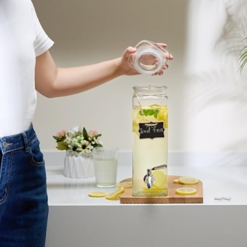 Kook 80 oz Glass Drink Dispenser for Every Occasion