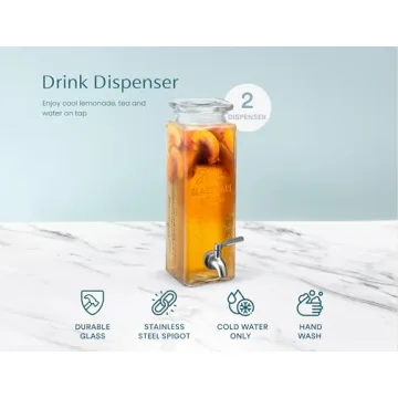 Kook 80 oz Glass Drink Dispenser for Every Occasion