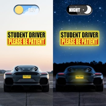 SINGARO Student Driver Magnets Set - Enhancing Road Safety for Learners