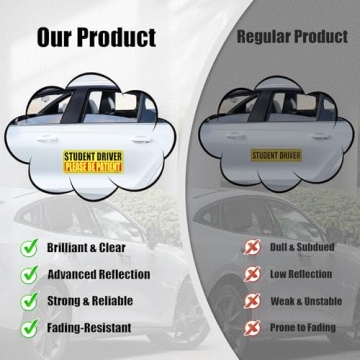 SINGARO Student Driver Magnets Set - Enhancing Road Safety for Learners