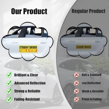 SINGARO Student Driver Magnets Set - Enhancing Road Safety for Learners