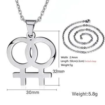 XKGD HoBST LGBT Pride Stainless Steel Necklace for Women
