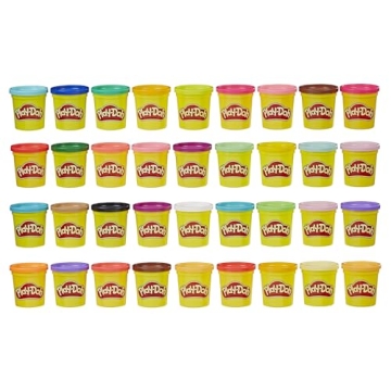 Play-Doh Modeling Compound 36-Pack Case of Colors, Non-Toxic, 3 Oz Cans of Assort. Colors, Back to S...