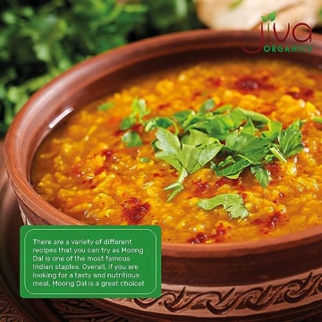 Jiva Organic Yellow Moong Dal 2 Pound Pack - Healthy & Flavorful
