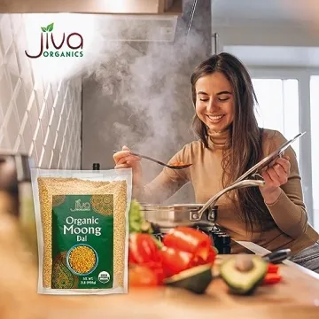 Jiva Organic Yellow Moong Dal 2 Pound Pack - Healthy & Flavorful