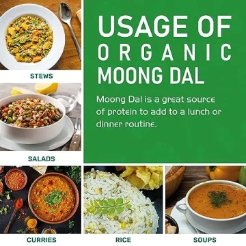 Jiva Organic Yellow Moong Dal 2 Pound Pack - Healthy & Flavorful