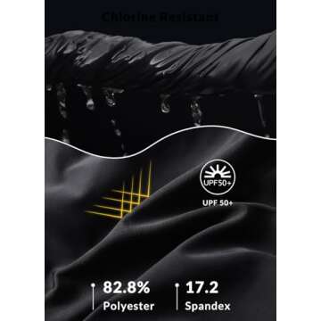 BALEAF Women's Swim Skirt Bottoms High Waisted Modest Bathing Suit Skirt Tummy Control Tankini Swimsuits 2024 Skort with Pocket Liner Swimming Bottoms for Women Black 4XL