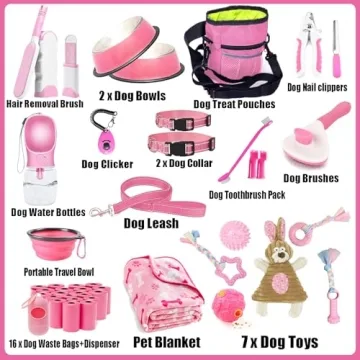 Lobeve Puppy Supplies Starter Kit - Essential 39-Piece Set