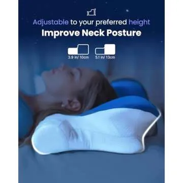 RENPHO Ultra Pain Relief Neck Pillow, Ergonomic Contour Memory Form Pillow for Side Back Stomach Sleeper with 2 Cooling Pillowcases, Orthopedic Cervical Pillow for Adult
