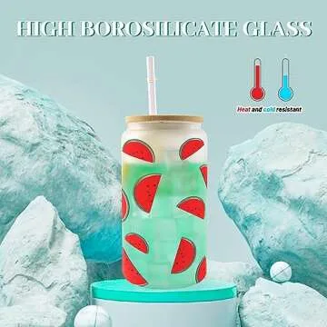 Joyclub 8 Pack Sublimation Glass Cups Blanks for Custom Gifts