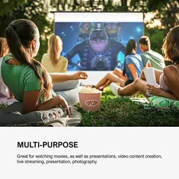 Julius Studio (Pull-Up Style) 5 x 6.2 ft. / 60 x 75 inch White Screen, Collapsible Pure White Background, Pull Up Roll Down Auto Locking, No Wrinkle, Portable Handle Grip, Easy Install & Fold, JSAG665