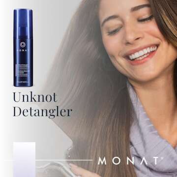 MONAT Unknot Detangler Infused with Rejuveniqe S - Lightweight, Anti Frizz Hair Detangler Spray Leav...