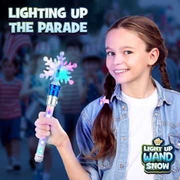 IPIDIPI TOYS Christmas Snowflake Wand Light Up Magic Toy