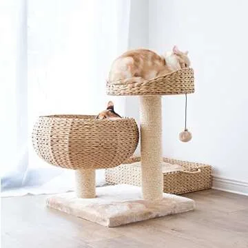 PetPals Paper Rope Cat Tree for Stylish Cat Comfort