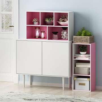 Furinno 5-Cube Open Shelf - Stylish Storage for Any Space