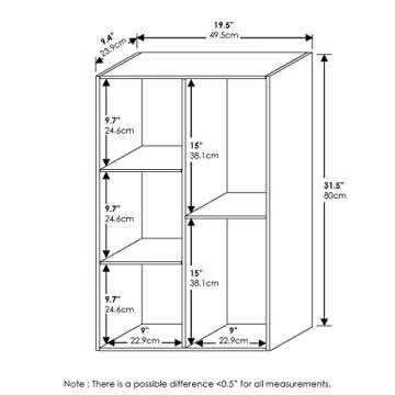 Furinno 5-Cube Open Shelf - Stylish Storage for Any Space