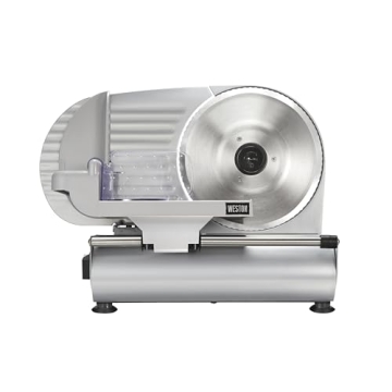 Weston Electric Meat Slicer with Adjustable Thickness and Easy Cleanup