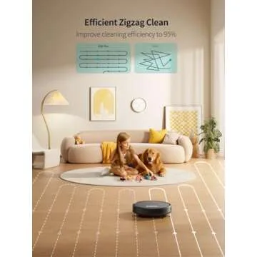 Airzeen Robot Vacuum Cleaner with 4500Pa Strong Suction, 3 in 1 Robot Vacuum and Mop, Carpet Auto-Boost, Self-Charging, 2.9”Slim Design, Remote/App/Alexa Control, Ideal for Pet Hair/Carpet/Hard Floor