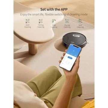 Airzeen Robot Vacuum Cleaner with 4500Pa Strong Suction, 3 in 1 Robot Vacuum and Mop, Carpet Auto-Boost, Self-Charging, 2.9”Slim Design, Remote/App/Alexa Control, Ideal for Pet Hair/Carpet/Hard Floor