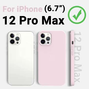 AOTESIER Shockproof Designed for iPhone 12 Pro Max Case, Liquid Silicone Phone Case with [Soft Anti-...