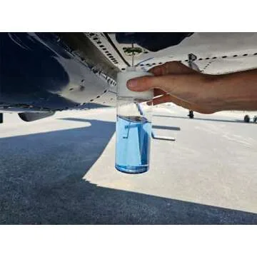 Best Aircraft Fuel Tester Jar - All-Purpose Aviation Sample Separator - Pilot Supplies (White)