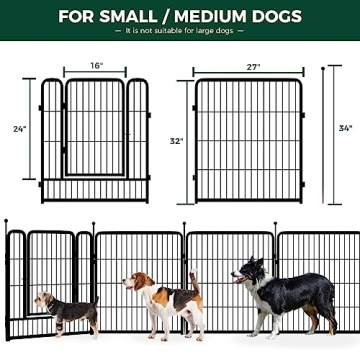 FXW Dog Playpen for Indoor and Outdoor Use - 32 Inch Panels