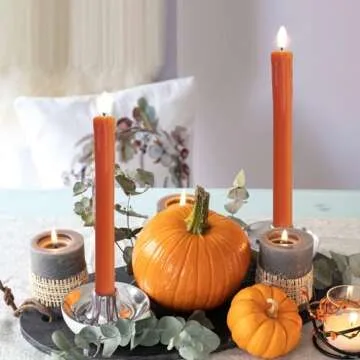 Eywamage Flameless Taper Candles with Remote – Set of 6