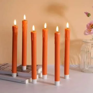 Eywamage Flameless Taper Candles with Remote – Set of 6