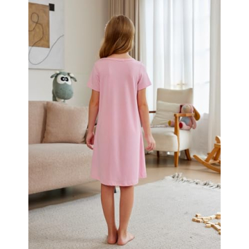 Arshiner Girls Nightgowns Soft Cotton Sleepwear for Kids