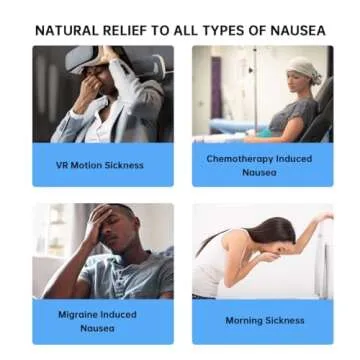 TUOTAO 8 Pcs Travel Motion Sickness Relief Wrist Bands, Sea Motion Sickness Wristbands, Travel Essentials for Camping/Cruise Ship/Airplane