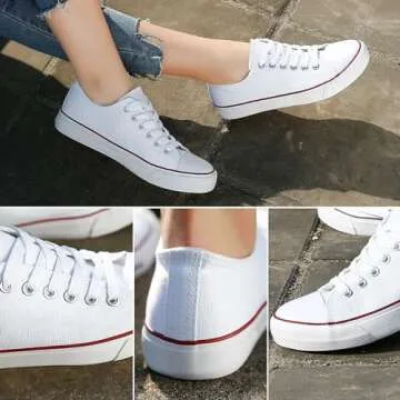 ZGR Women's Canvas Low Top Sneakers - Stylish Comfort