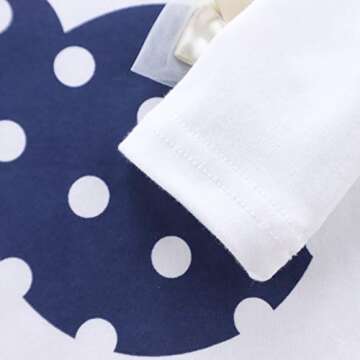 WHBFRG Baby Girl Clothes, 2 Pieces Long Sleeved Cute Toddler Infant Outfits Kids Tops and Pants Set(18-24 Months,Black Blue)