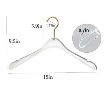 uyoyous Acrylic Clear Hangers 20 Pack Premium Quality