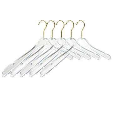 uyoyous Acrylic Clear Hangers 20 Pack Premium Quality