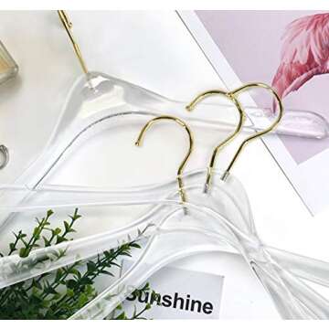 uyoyous Acrylic Clear Hangers 20 Pack Premium Quality
