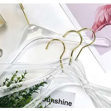 uyoyous Acrylic Clear Hangers 20 Pack Premium Quality