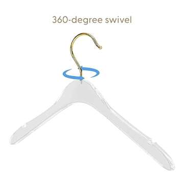 uyoyous Acrylic Clear Hangers 20 Pack Premium Quality