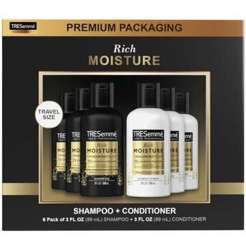TRESemme Shampoo & Conditioner, Sulfate-Free, Travel Size - Moisture Rich Hair Treatment for Dry, Da...